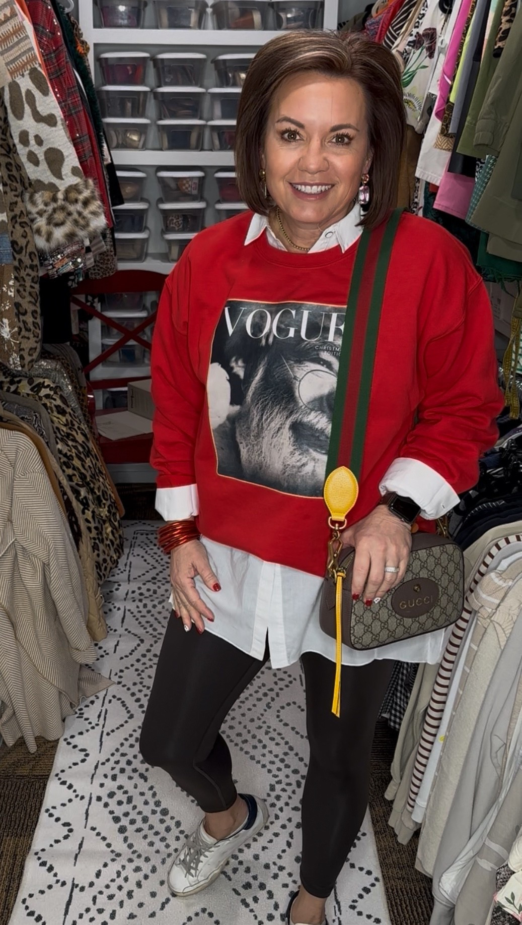 

A little festive street style today. I layered this Vogue Santa sweatshirt over a crisp white button-down and added faux-leather leggings for an easy, comfortable holiday look. Sneakers keep it casual, and the crossbody pulls it all together. Everything is linked for you on LTK.

⸻

Vogue Santa sweatshirt
holiday graphic sweatshirt
Christmas outfit casual
layered sweatshirt outfit
white button down layered outfit
black faux leather leggings
holiday street style
festive casual outfit
women’s winter outfit
over 50 holiday fashion
sneakers with leggings outfit
holiday wardrobe essentials
December outfit ideas
Christmas graphic top
cozy holiday outfit

⸻

#LTKholiday #LTKwomen #LTKover50 #holidaystyle #festivefashion #winterstyle #casualoutfit #christmasoutfit


#LTKHoliday #LTKootd #LTKSeasonal