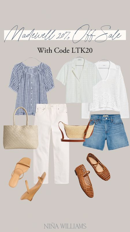 Madewell 20% Off Sale! Madewell shorts - summer outfits - leather tote - summer flats - summer sandals - white jeans

#LTKxMadewell #LTKSaleAlert #LTKItBag