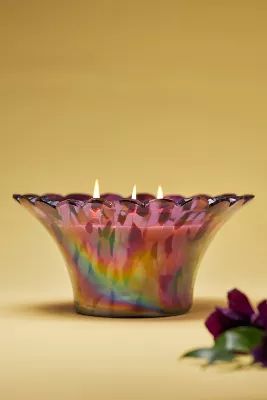 Cheena Floral Night Gardenia Glass Floral Candle | Anthropologie (US)