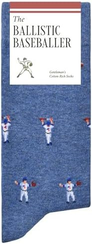 The Ballistic Baseballer Socks - Funny Baseball Socks - Funny Gifts for Men - 1 Pair, Size 8-13, ... | Amazon (US)