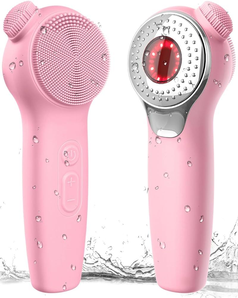 Alyfini Silicone Face Scrubber Thermal Massage, Electric Powered Facial Cleansing Brush with Nose... | Amazon (US)