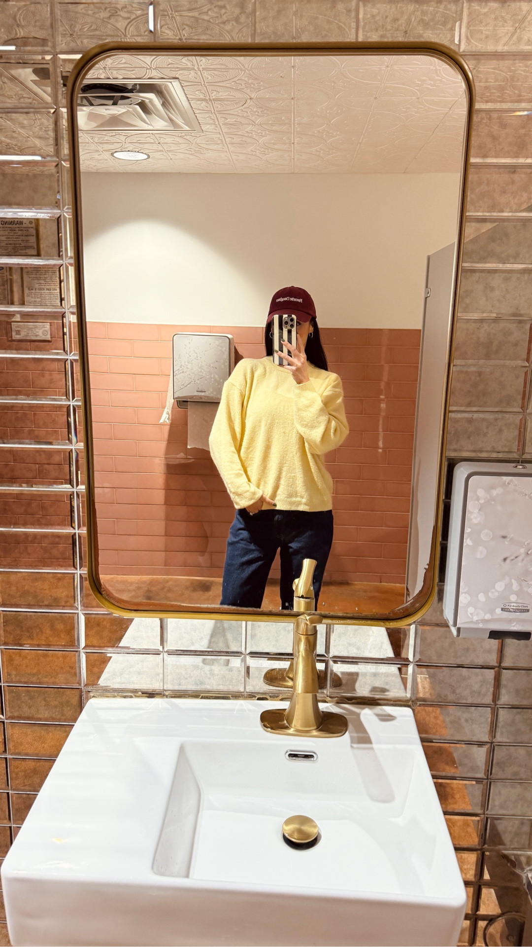 Casual soccer mom outfit. Small sweater, sized up in jeans for loose fit, I’m wearing a 26 normally 25 #soccermom #casual #jeans #abercrombie #puma #sneakers 

#LTKStyleTip #LTKOver40 #LTKFamily