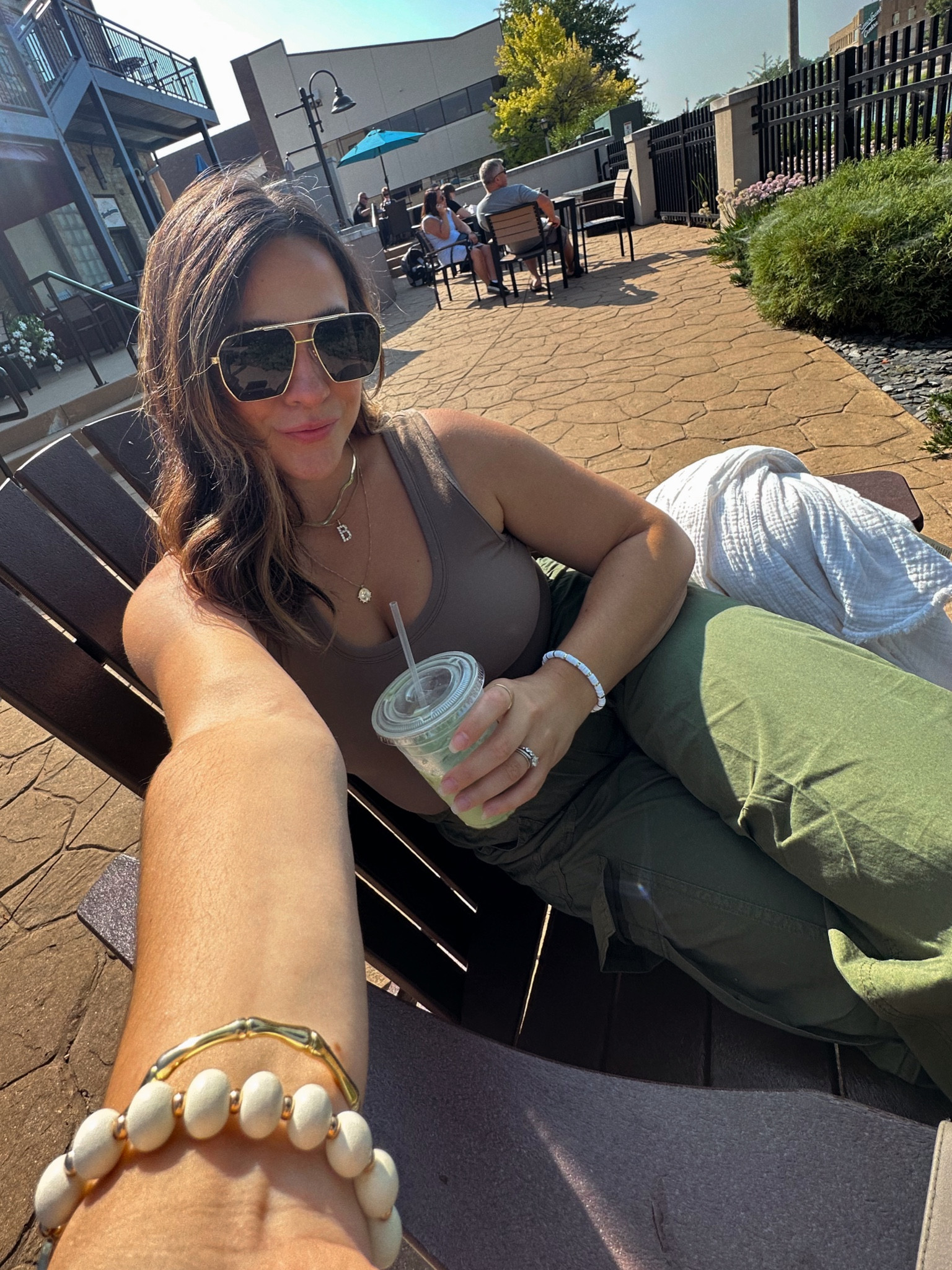 Coffee date look! 
Cargo pants (medium) size down as they run very big and also stretch as you wear. 

Bodysuit: size large (tts) no bra needed it’s double lined 

#LTKBacktoSchool #LTKcurves #LTKSeasonal