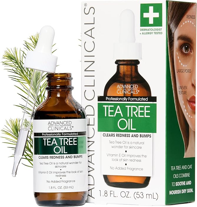 Advanced Clinicals Tea Tree Oil For Skin Facial Serum | Tea Tree Serum For Face With Vitamin E + ... | Amazon (US)