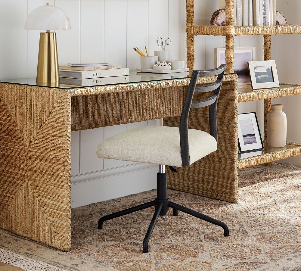 Quincy Stationary Swivel Desk Chair | Pottery Barn (US)