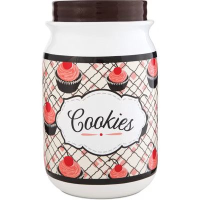 Pavilion Gift Company - Cherry Cupcake - 9" Cookie Jar - Food Storage Containers | Target