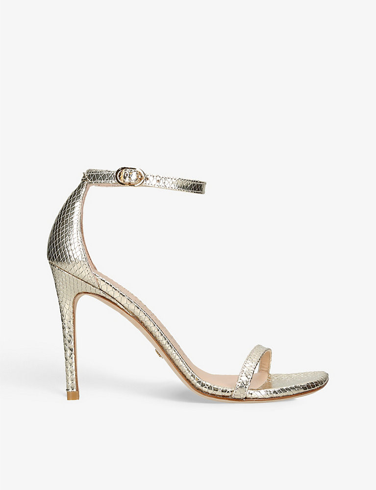 Nudistcurve leather heeled sandals | Selfridges