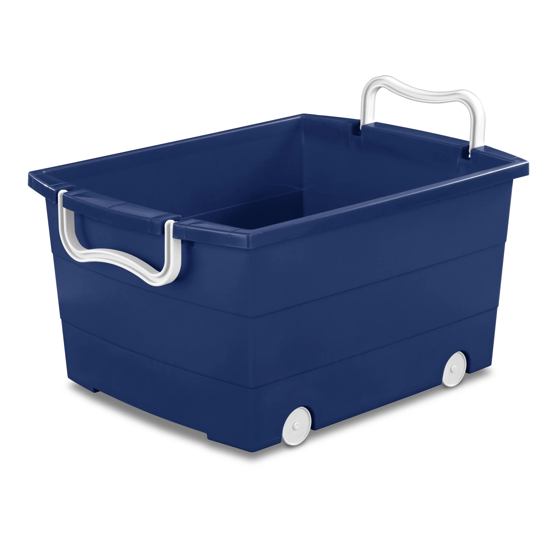 Your Zone Kids Rolling Toy Storage Bin with Handles, Blue, 22 in x 16 in x 11 in | Walmart (US)