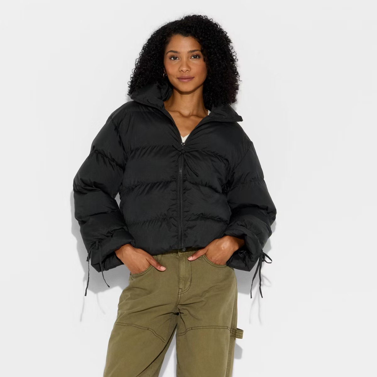 Women's Bow Puffer Jacket - Wild Fable™ | Target