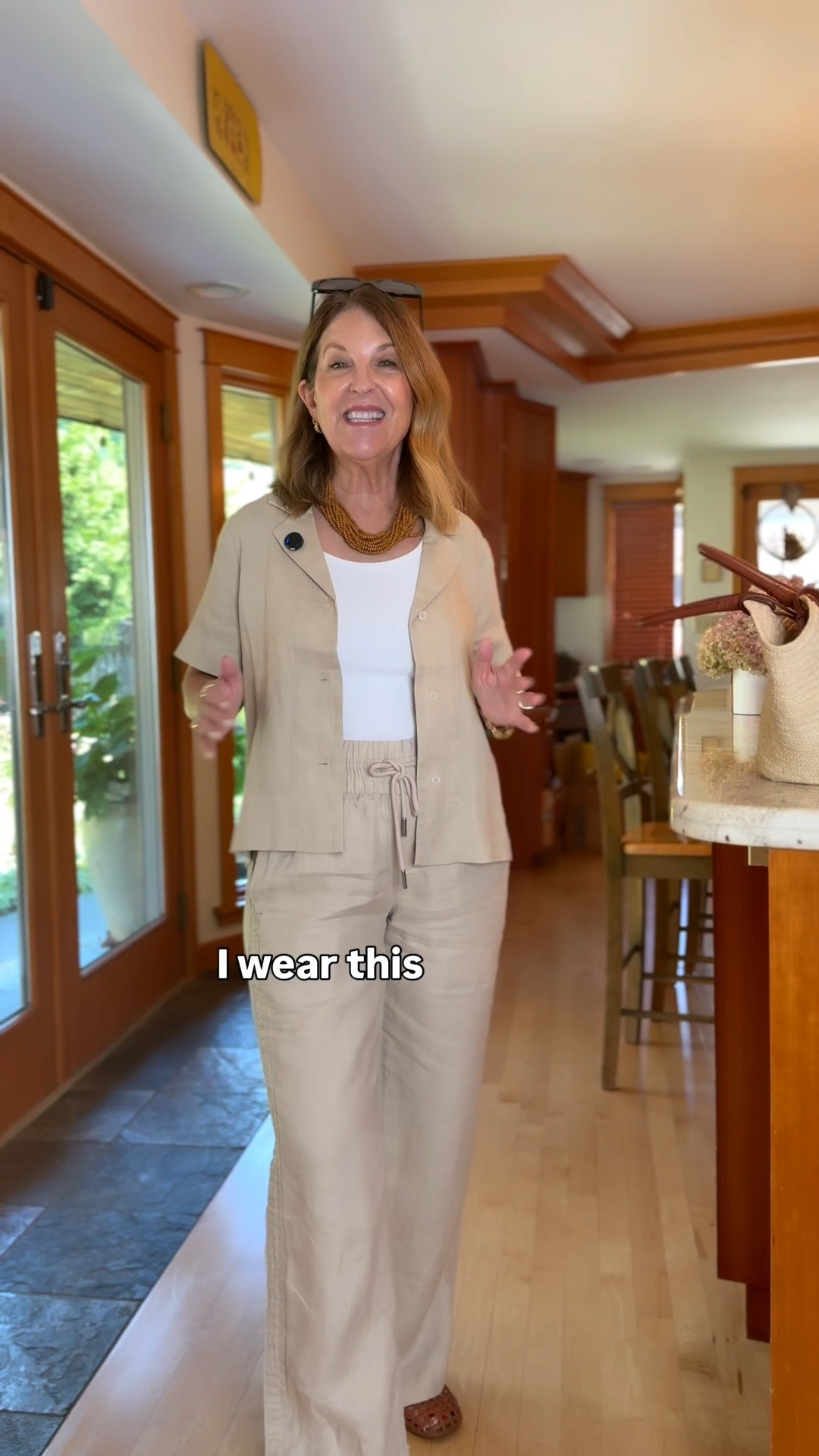 Quince linen set.  Shirt sleeve top available too. Runs tts. I’m 5’2” and wearing size XS (short pants) 

#stylishsandy

#LTKSeasonal #LTKPetite #LTKMidsize