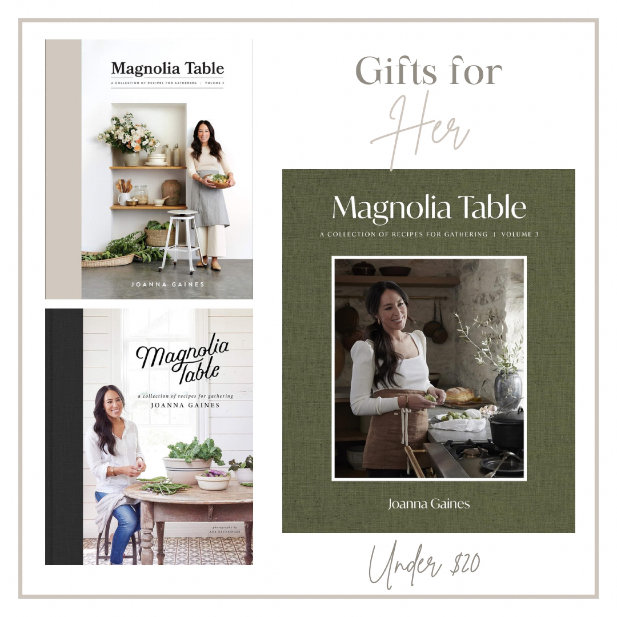 These cookbooks are my absolute favorites AND THEY’RE ON SALE!! I cook from Volume 1 & 2 regularly (tonight we had the jalapeño drip jam on our burgers 🤤)  and I’m planning to buy Volume 3 while it’s on sale for $20! #magnolia #giftsforher #giftsunder20  #cookbook #magnoliatable

#LTKGiftGuide #LTKfindsunder50 #LTKHoliday