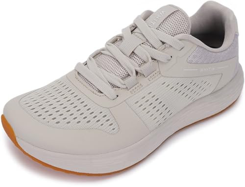 WHITIN Women's Wide Toe Box Running Shoes + Zero Drop Sole with Durable, Protective Upper Size 9.5 Beige 41 | Amazon (US)