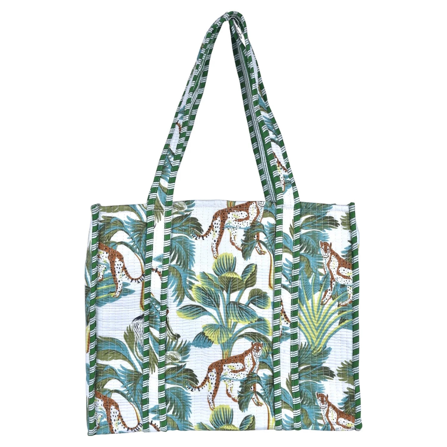 Vivanta Quilted Tote Bag for Women – Large Size Block Print Cotton Shoulder Bag for Shopping Gr... | Walmart (US)