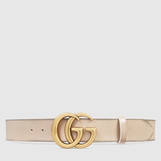 Leather belt with Double G buckle | Gucci (US)