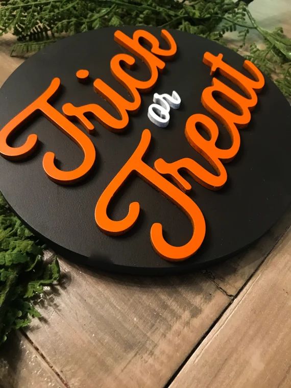 Trick or Treat sign 3DWall decor trick or treat 3D Wall | Etsy | Etsy (US)
