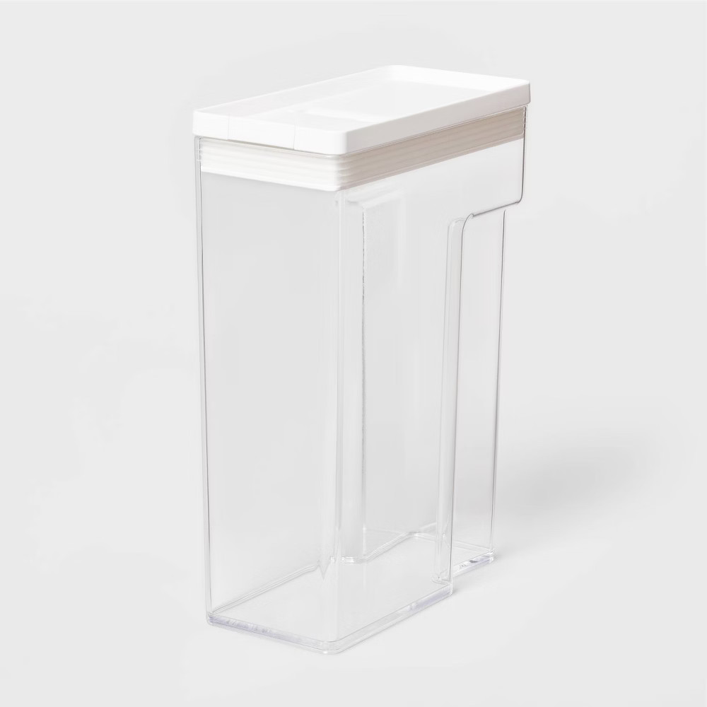 8""W X 4""D X 11.5""H Plastic Food Storage Container With Snap Lid Clear - Brightroom | Target