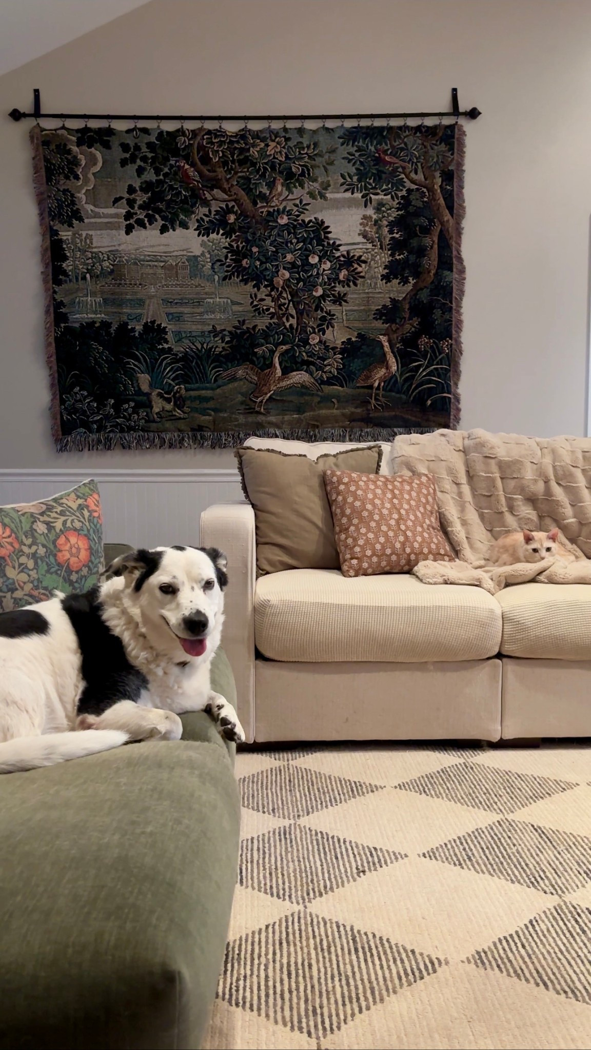I used a blanket from Etsy as a tapestry dupe! All items linked below 

#LTKHome