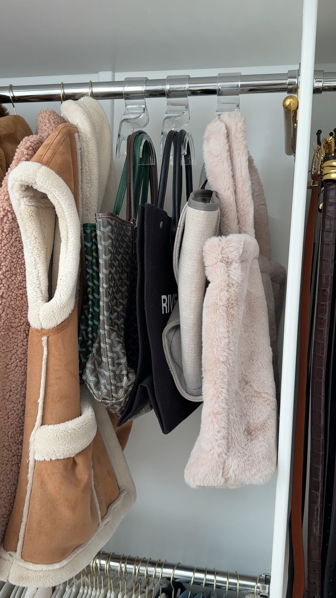 Large hooks to hang totes and bags!

Closet organization 
Home decor 

#LTKHome