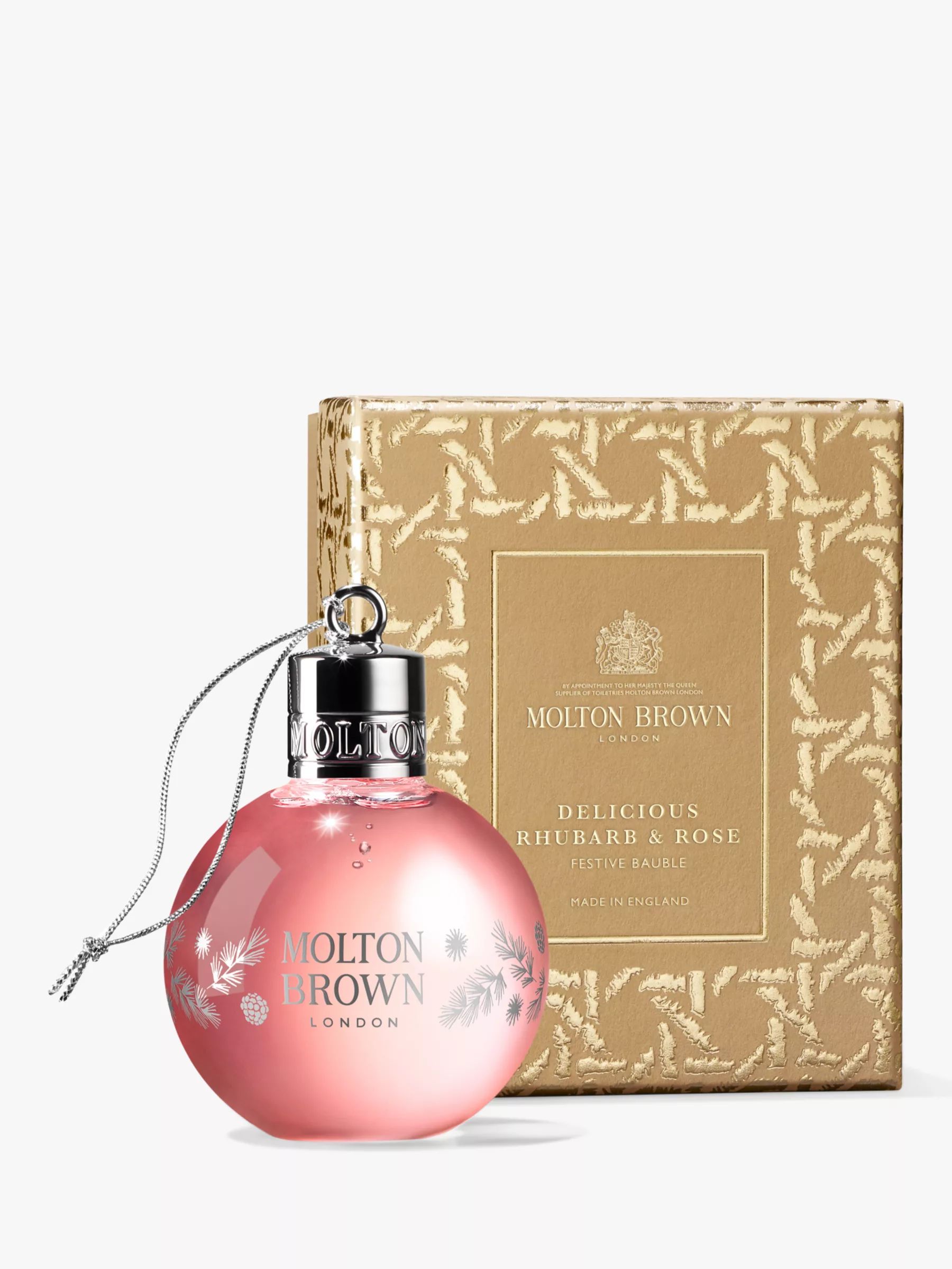Molton Brown Delicious Rhubarb & Rose Festive Bauble Bodycare Gift Set | John Lewis (UK)
