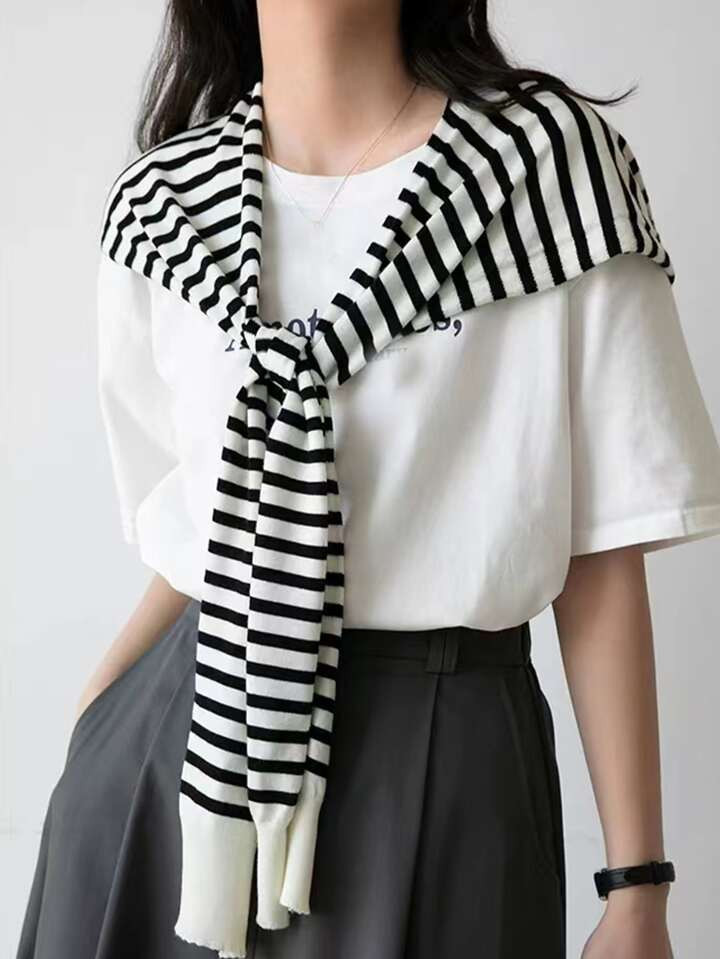 1pc Striped Dickey Collar | SHEIN