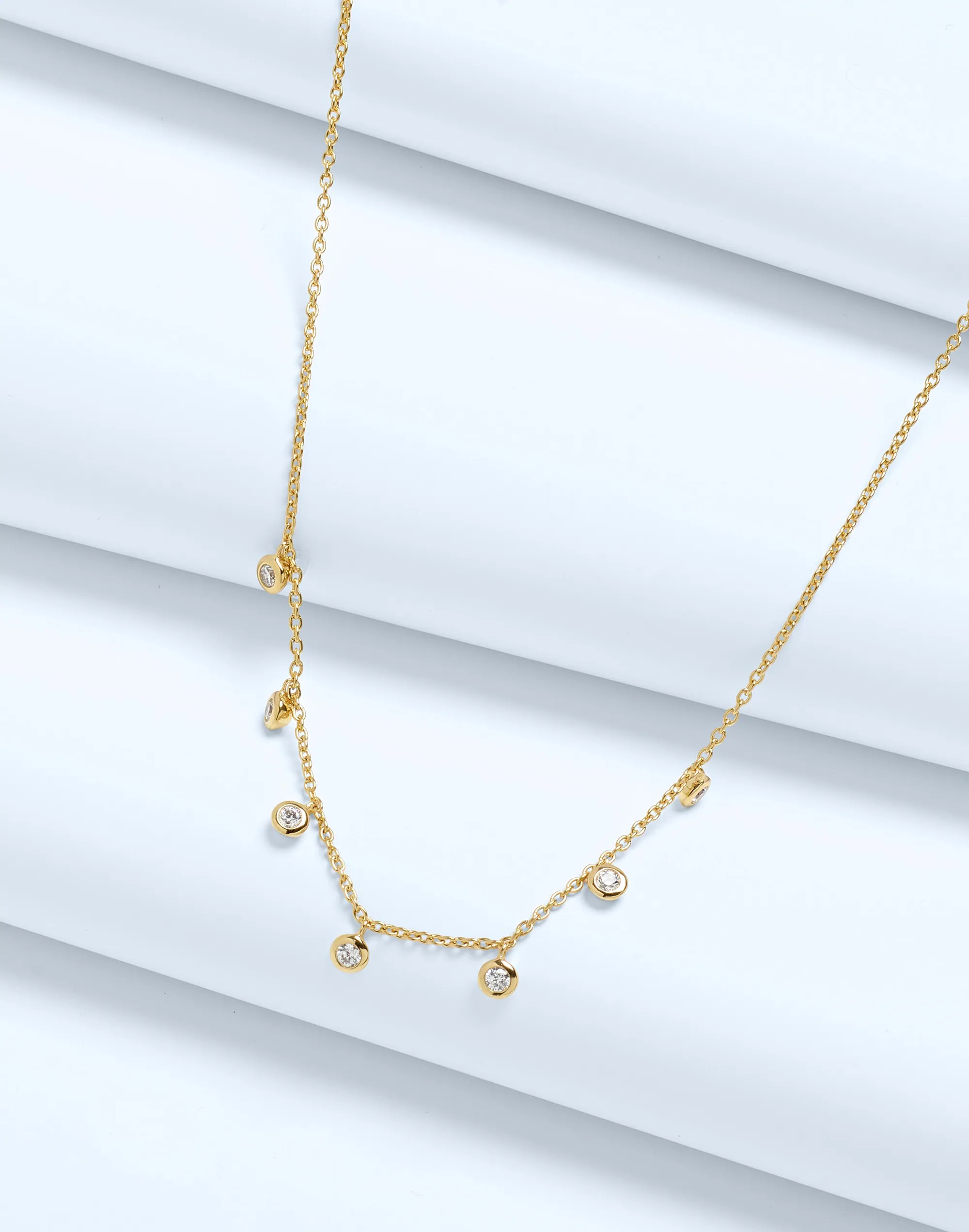 Demi-Fine Bezel Set Station Necklace | Madewell