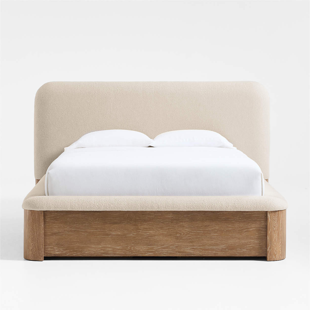 Palermo Wood & Upholstered 2-Drawer Queen Storage Bed + Reviews | Crate & Barrel | Crate & Barrel