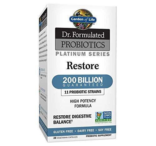 Garden of Life Dr. Formulated Probiotics Platinum Series Restore 200 Billion CFU Guaranteed, High Po | Amazon (US)