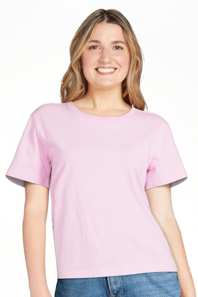 Free Assembly Women's Cropped Boxy T-Shirt with Short Sleeves | Walmart (US)