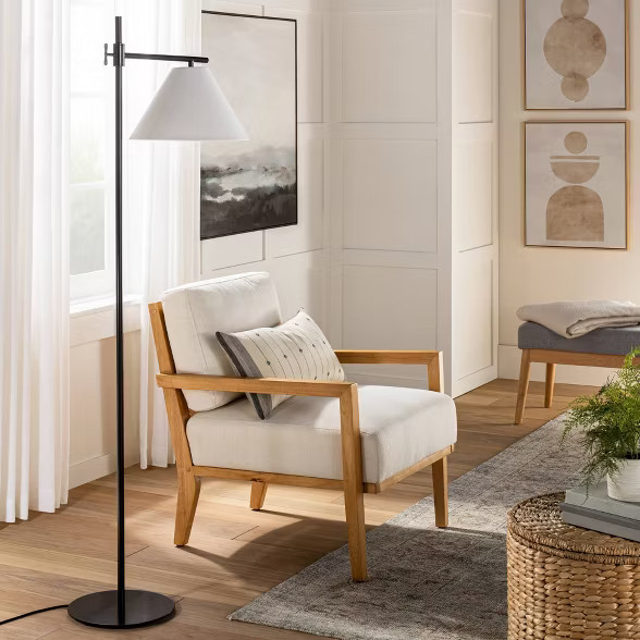 Downbridge Metal Floor Lamp (Includes LED Light Bulb) Black - Threshold™ designed with Studio M... | Target