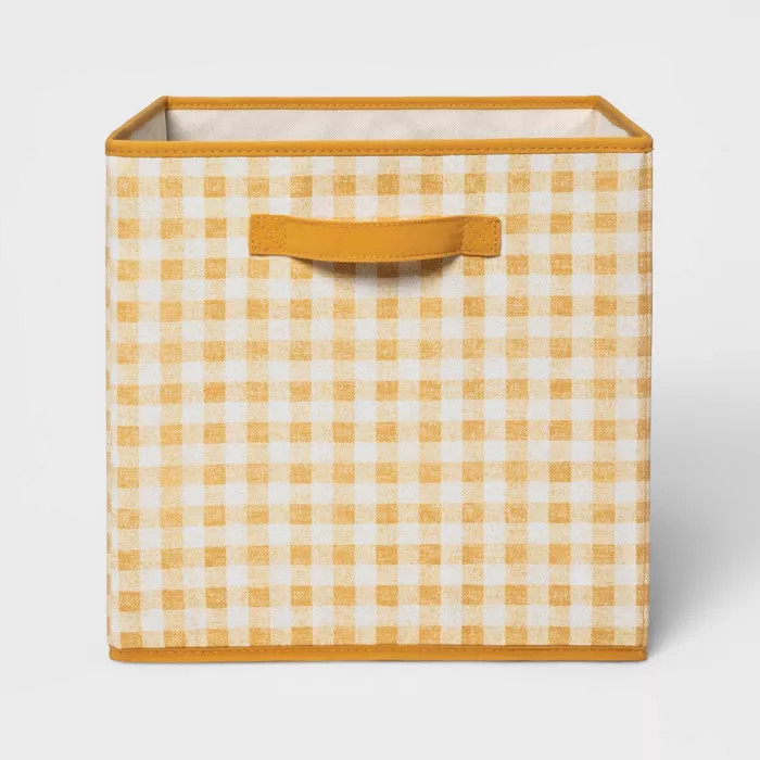 13" Fabric Gingham Storage Bin - Pillowfort™ | Target