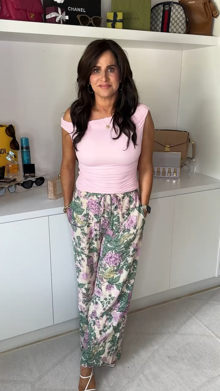 Trendy off shoulder crop top. Perfect for summer nights.

#LTKStyleTip #LTKOver40 #LTKVideo