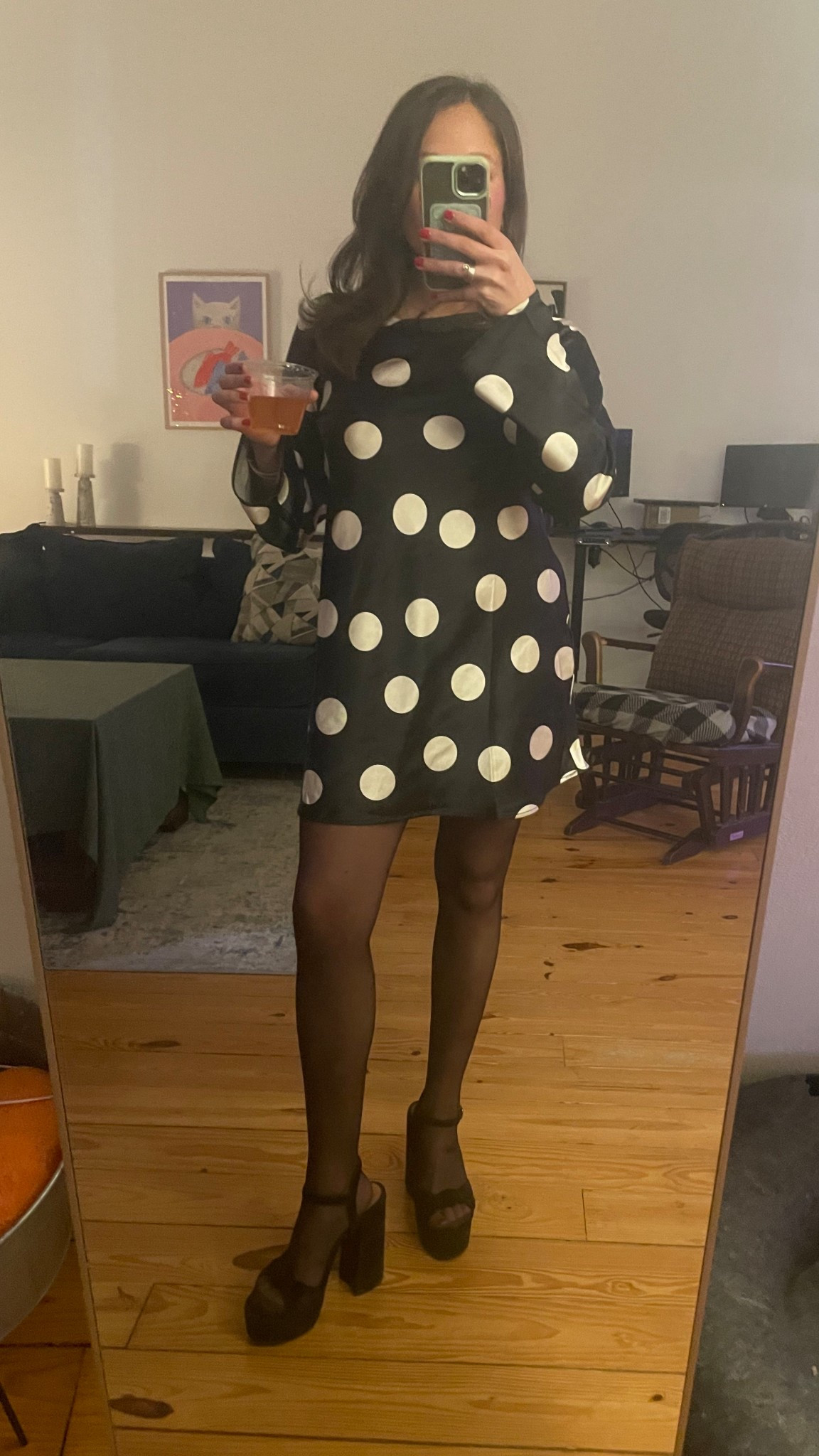 Free people dress on sale!! the polka dots are so fun! Wore this to my Christmas work party 🎄🤶

#LTKPetite #LTKGiftGuide #LTKHoliday