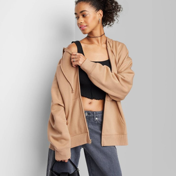 Women's Oversized Zip-Up Hoodie - Wild Fable™ | Target