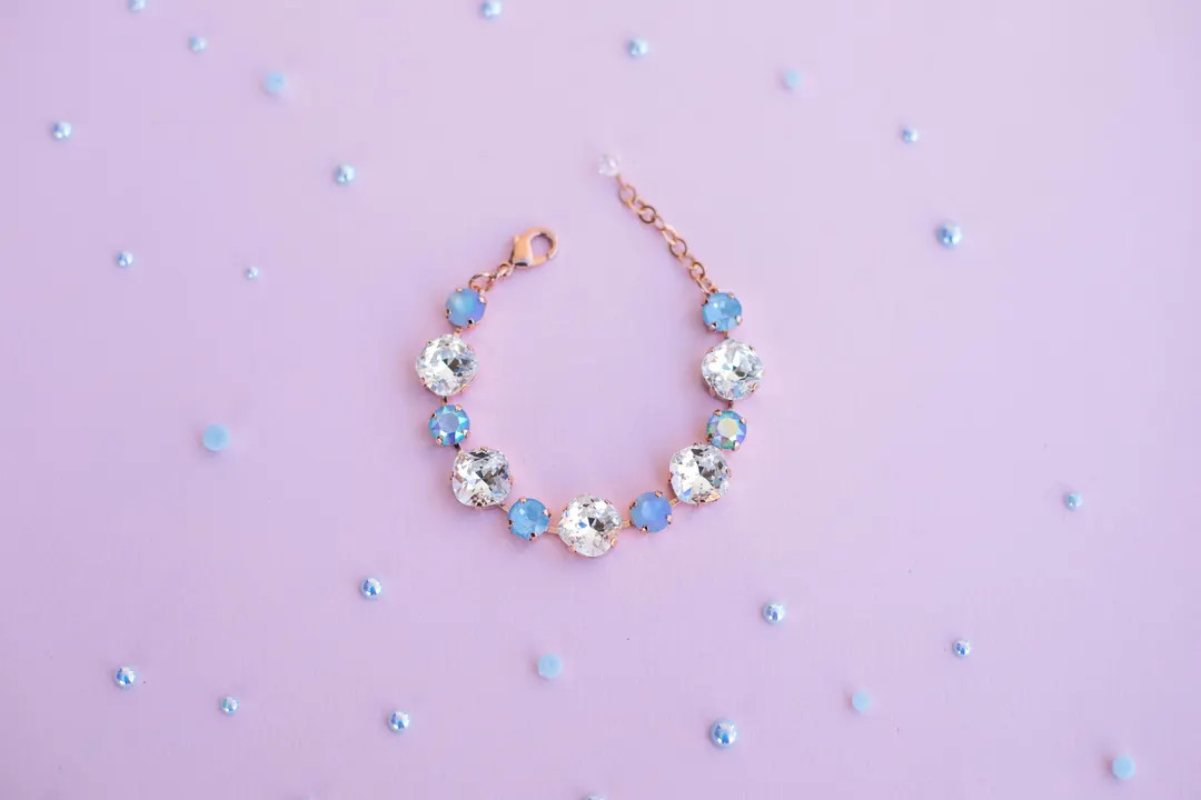 12/8mm Cushion Cut Crystal Slipper Crystal Bracelet - Choose Setting Color - Etsy | Etsy (US)