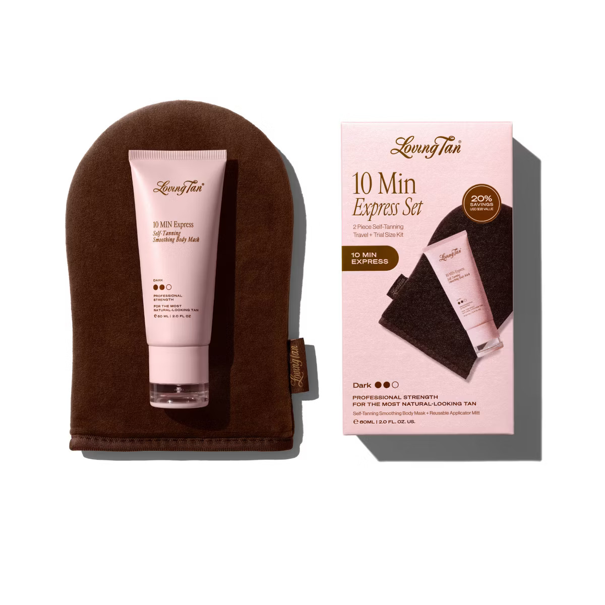 Loving Tan 10 Minute Express Self-Tanning Smoothing Body Mask Kit - 2pc - Beauty Studio | Target