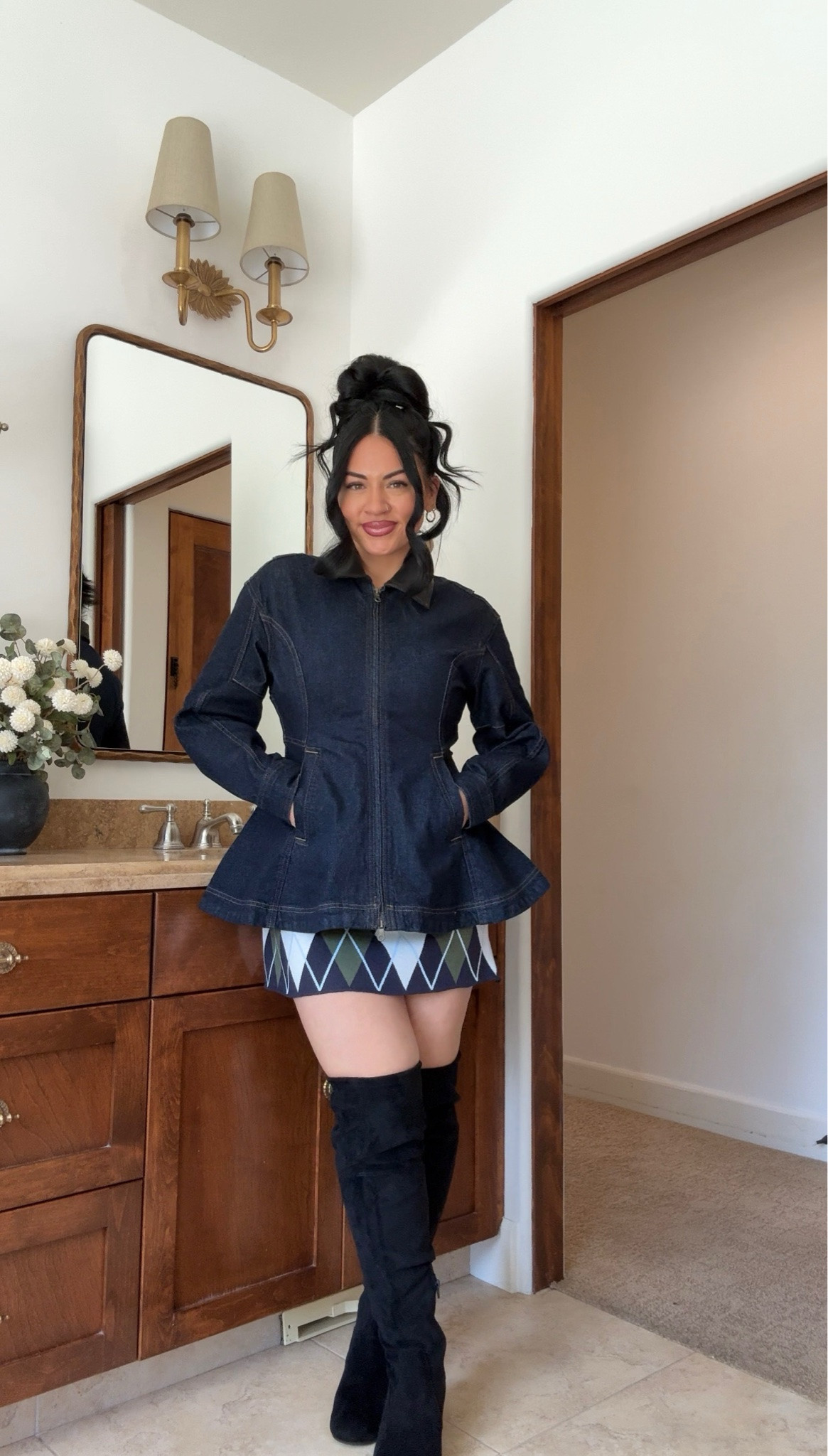 i’m a size medium in all tops, size large in jackets, size 6 in skirts, size 8 in jeans

they run a little big in my opinion! maybe one size :)

Walmart, Walmart fall arrivals, affordable Walmart fashion, affordable fashion, midsize, tori block