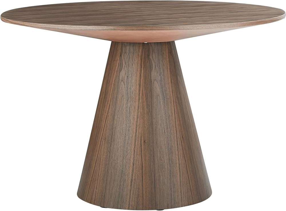 47.24"" Modern Round Dining Table for 4-6,Wooden Round Kitchen Table with MDF Table Top & Pedesta... | Amazon (US)