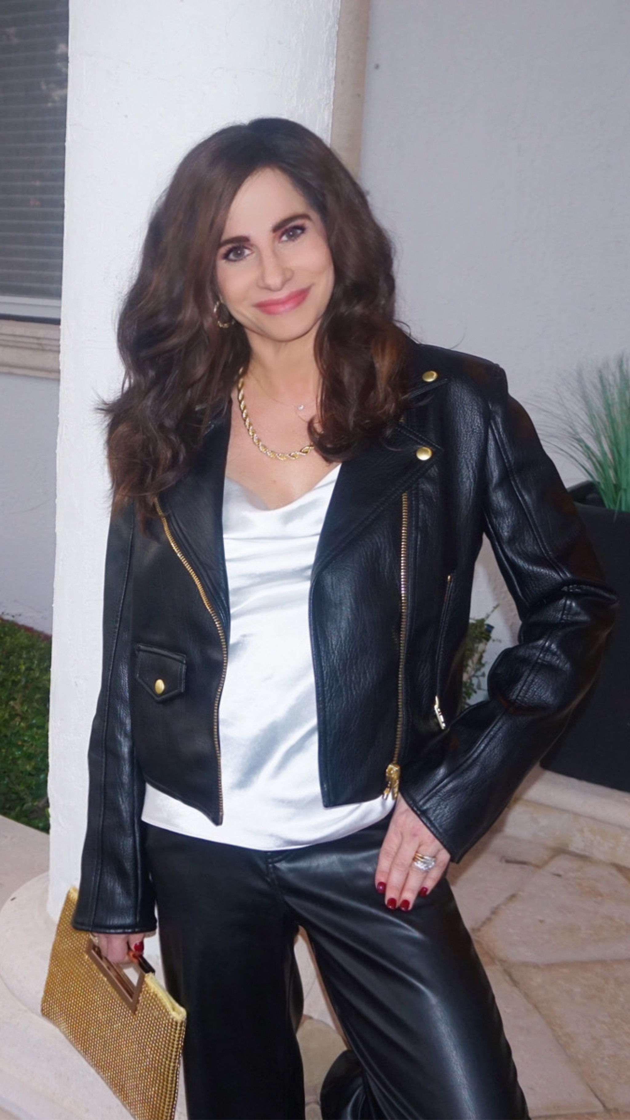 Jacket sm 
Cami sm 
Pants 24 
Use code petitemiamigirl as a discount code . 

#LTKstyletip #LTKsalealert #LTKSeasonal