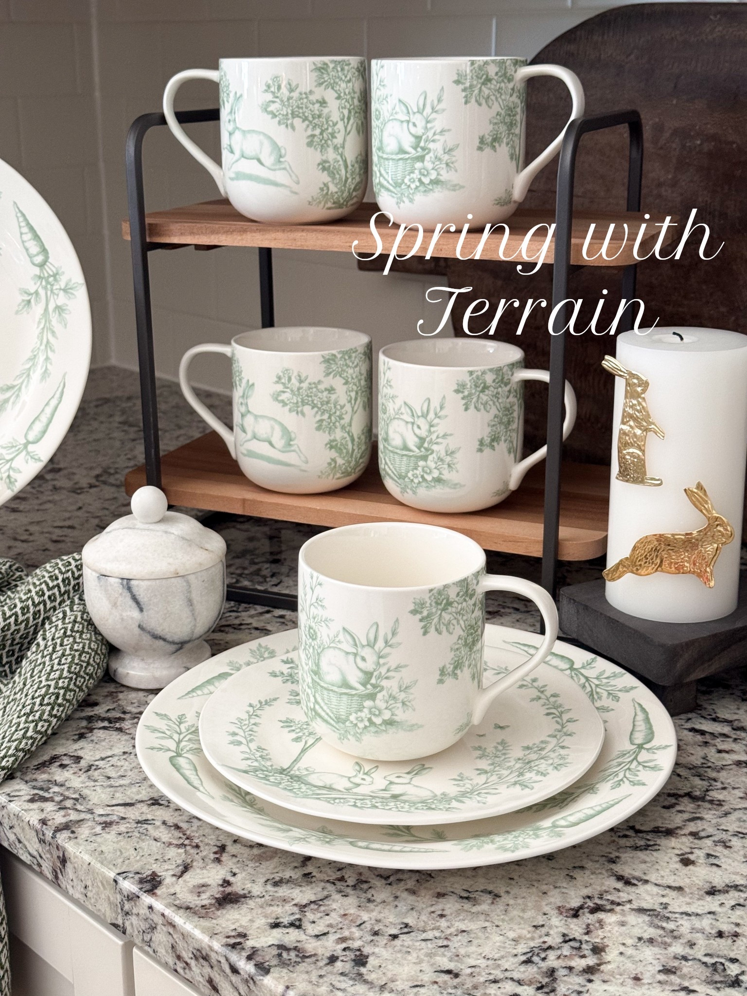 Terrain’s Spring Collection

The Toile Bunny dinnerware is absolutely adorable. It will be gracing our Easter table. The gold bunny candle charms are the perfect accessory for my pillar candles. And how beautiful is the marble bowl with lid? I’m using mine for a salt pinch bowl🥰


#LTKHome #LTKSeasonal #LTKstorytime