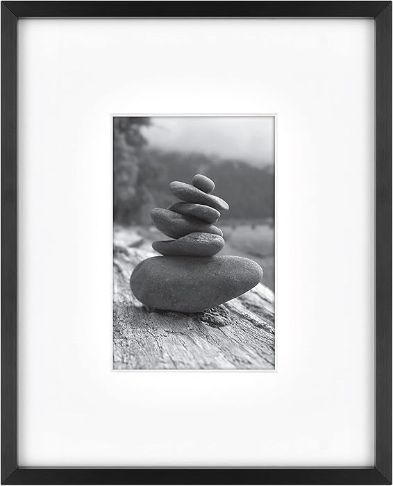 MCS Master & Co. Foundry Metal 8x10 Matted Picture Frame with 4x6 Photo Display, Black Vertical &... | Amazon (US)