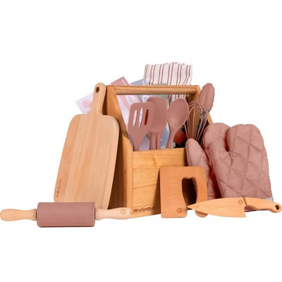 WeeSprout Little Chef Kids Cooking & Baking Set, 14 Piece Cooking Set - Pink | Target