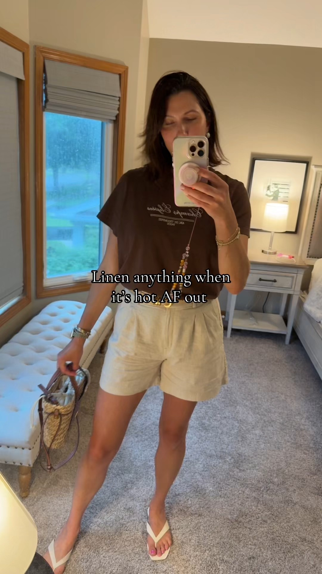 Simple and chic budget friendly mom ootd for hot summer days! Linen anything will be my go to 

Kohls, NEXT, linen blend shorts, old navy, sandals, straw tote, tj maxx, summer bag

#LTKFindsUnder50 #LTKSaleAlert #LTKMidsize