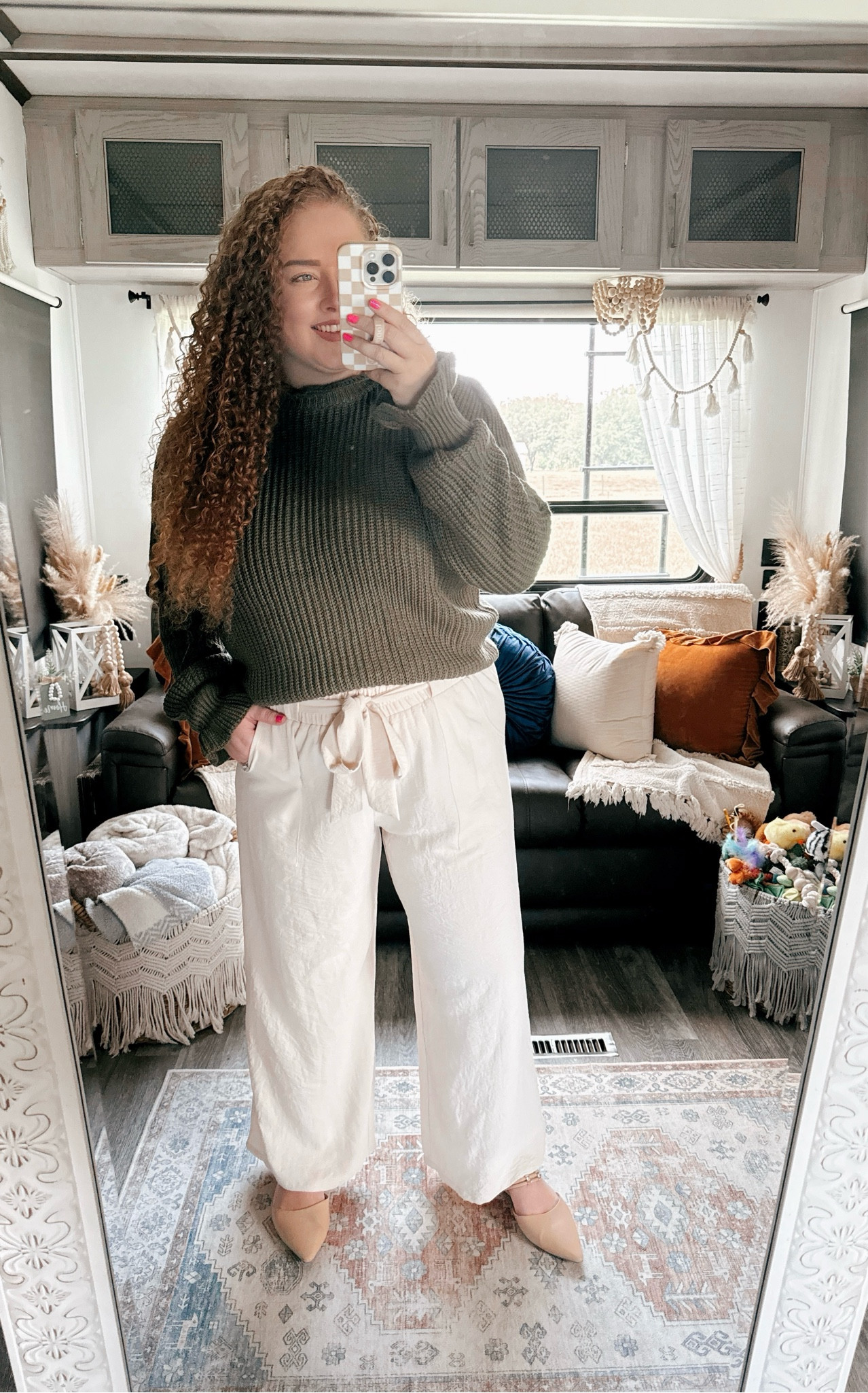 The perfect look for the office🤍office outfit | office style | office look | amazon office outfit | amazon office style | amazon office must haves | work wear | amazon work wear | work wear style | amazon work wear style | green sweater  | amazon green sweater | amazon sweater | fall sweater  | fall office top | dress pants | work pants | cream  pants | cream dress pants | Amazon dress pants | Amazon work pants | mules | amazon mules | amazon finds | amazon fashion | amazon outfit | amazon look | fall office outfit | fall work wear | fall looks for the office 

#LTKMidsize #LTKFindsUnder50 #LTKStyleTip