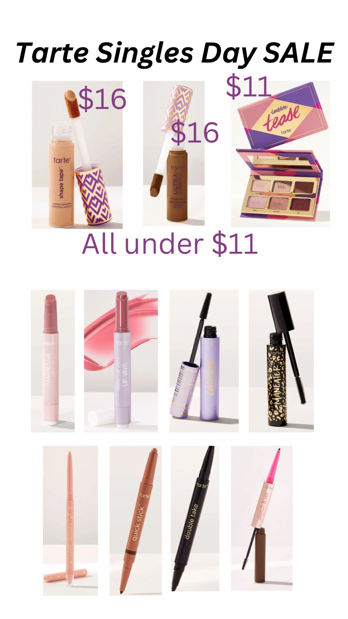Tarte’s Singles Day Sale is happening TODAY 🎉. So many of my daily use items are on this sale. Perfect time to restock or try something new. Today only so don’t delay! 

Tarte, tarte singles day sale, beauty find, shopping, holiday makeup, stocking stuffer, makeup

#LTKSaleAlert #LTKBeauty #LTKHoliday