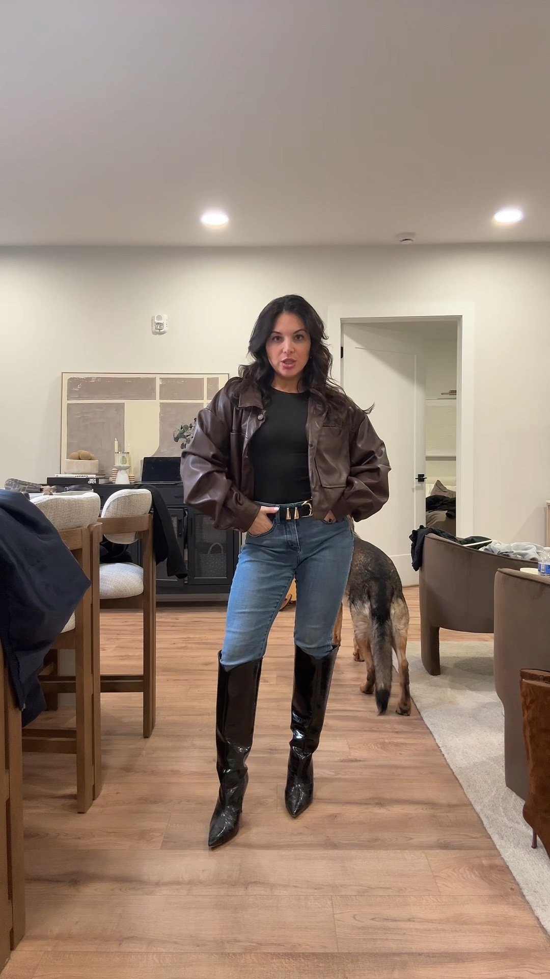 The boots are from White Fox, but I couldn’t find a link for them anymore—so I linked some super similar options for you! 🤎 The brown cropped jacket is from a local boutique near me, so I added similar styles for that too. Happy shopping, babes! LY! Xoxo #ootn