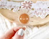 Clear Mini Sun Sticker, 1.5x1.5in. - Etsy | Etsy (US)