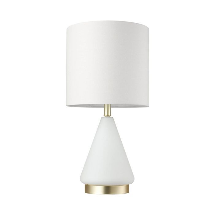23" Glass Table Lamp with Linen Shade White - Globe Electric | Target