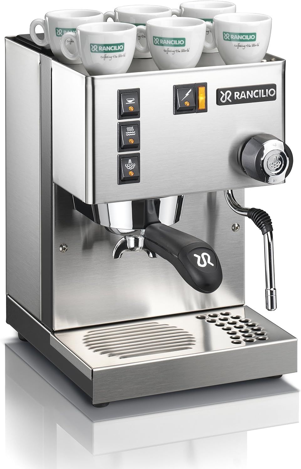 Rancilio Silvia Espresso Machine with Iron Frame and Stainless Steel Side Panels, 11.4 by 13.4-Inch | Amazon (US)