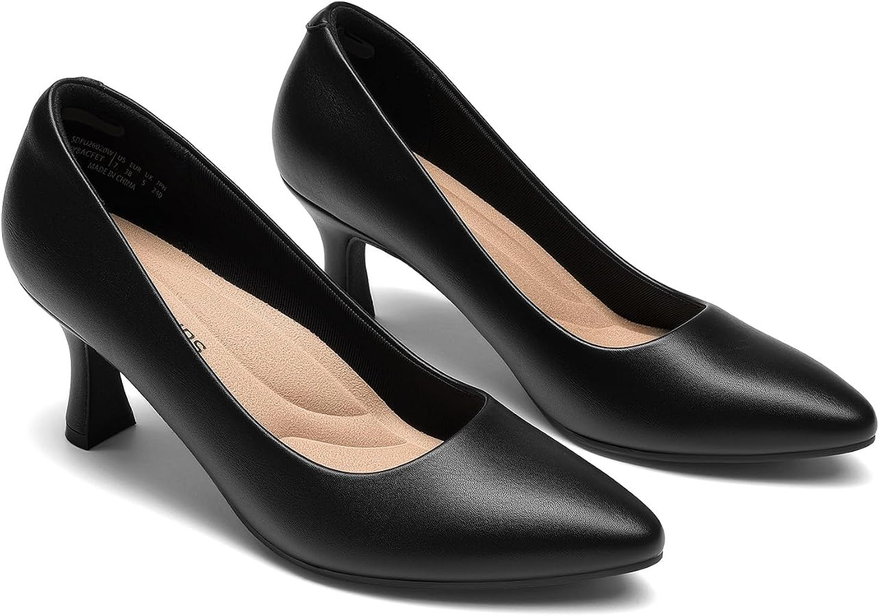 DREAM PAIRS Women Arch Support Comfort Kitten Pumps Heels | Amazon (US)