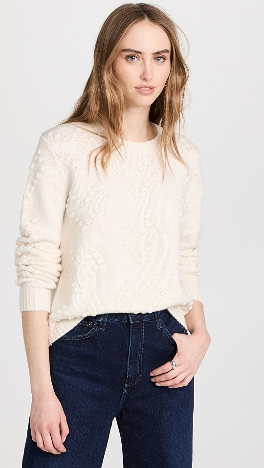 Splendid Daphne Bobble Heart Sweater | SHOPBOP | Shopbop